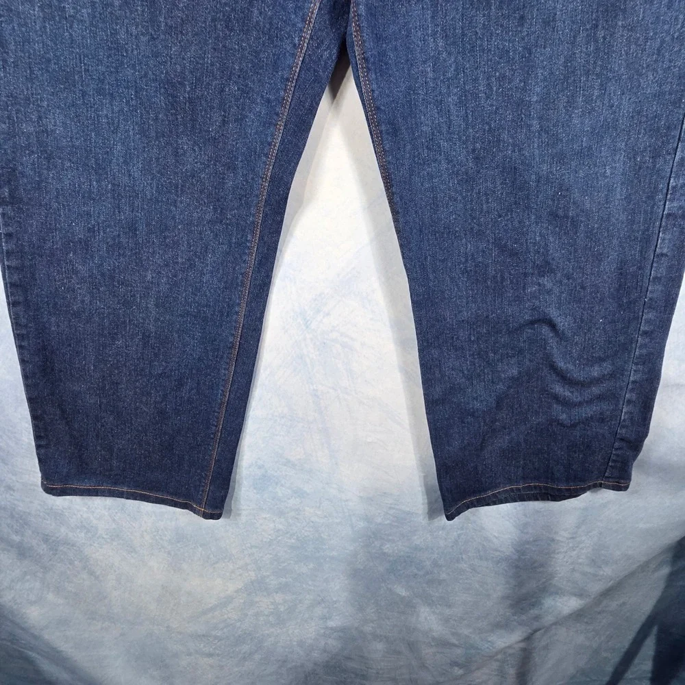 Orvis Mens Dark Wash Straight Leg Stretch Denim Jeans Blue Size 40x26